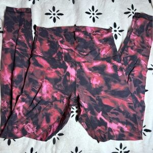 lululemon athletica Pink and Black Leggings